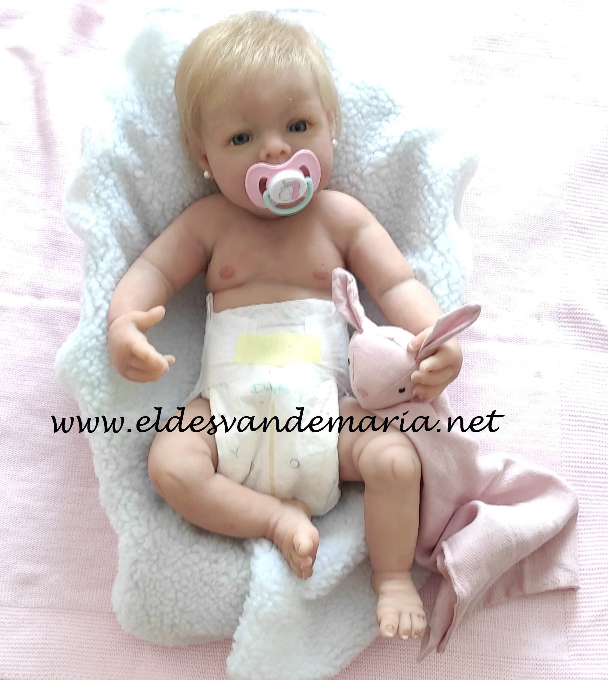 Roupa Para Boneca Bebê Reborn 50 Cm - Tiara + Body + Sapato