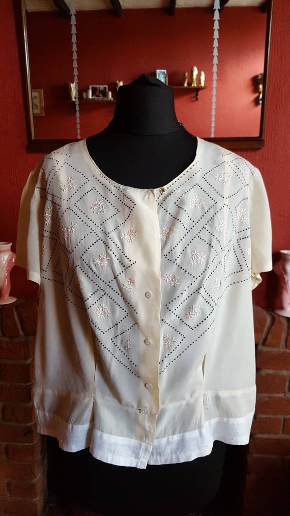 1920s organza blouse