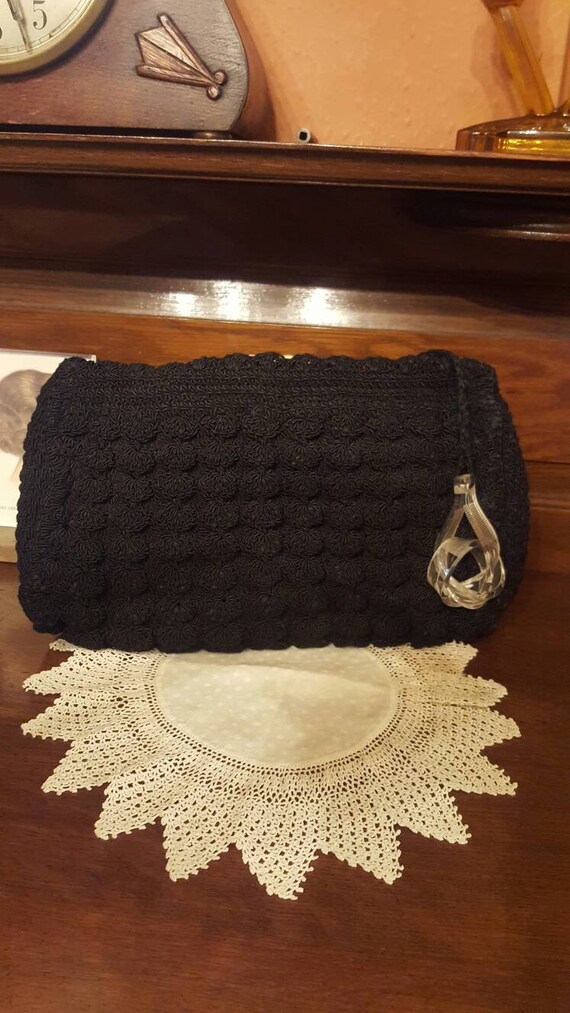 1940s corde clutch bag