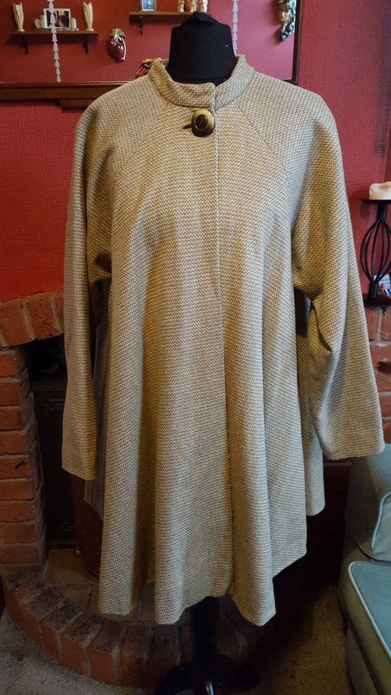 1940s/50s oatmeal swing coat