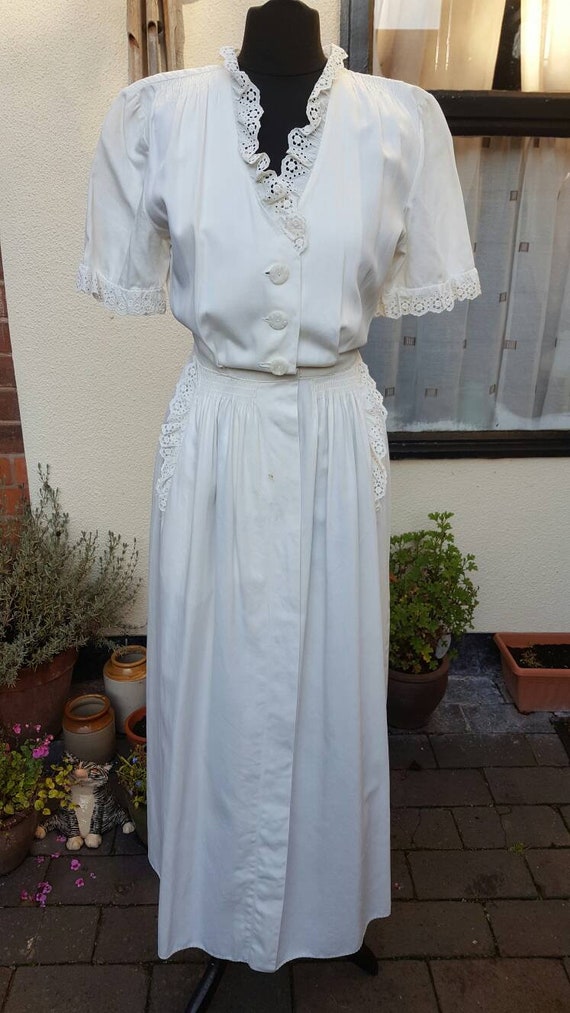 1940s house dress/ hostess gown