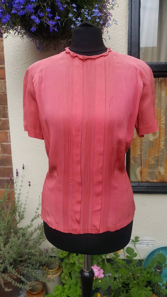 1940s rayon blouse
