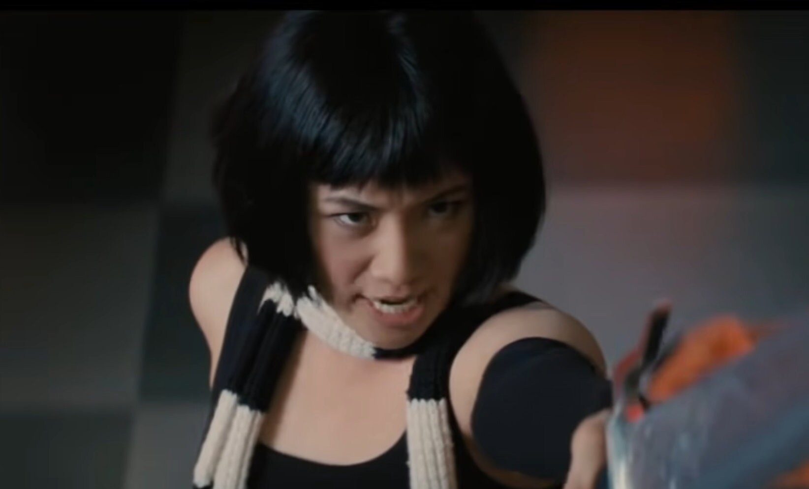 Hand Knit Knives Chau Inspired Black and White Scarf Etsy