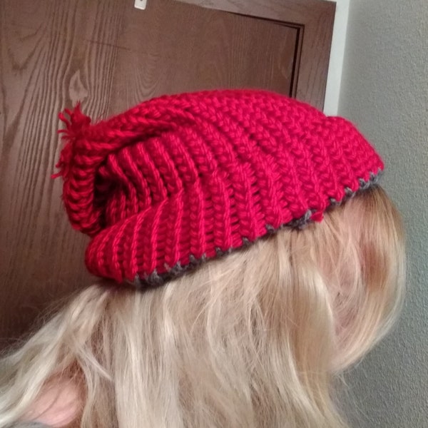 Smee Steve Zissuo Inspired Red Slouch Beanie