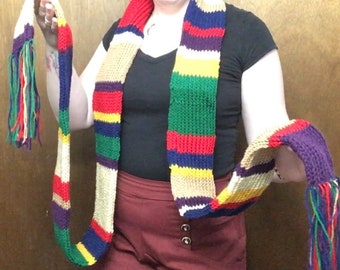 Doctor Who Inspired Multi-colored Scarf