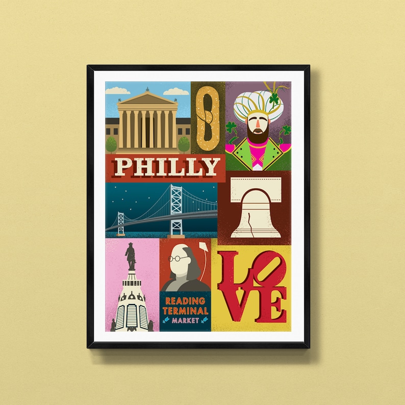 Philadelphia Poster Philadelphia Art Philadelphia Print Etsy