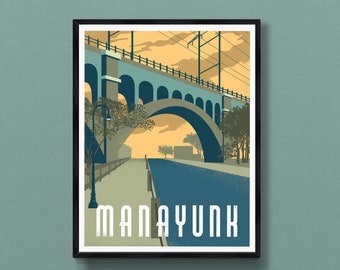 Manayunk 11x14 inch art print | Schuylkill River Trail