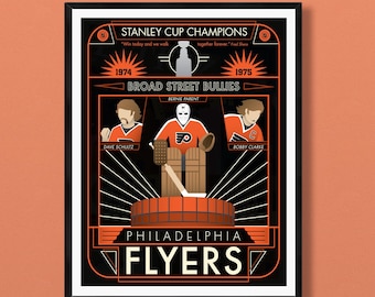 Philadelphia Flyers 11x14 inch art print | Broad Street Bullies