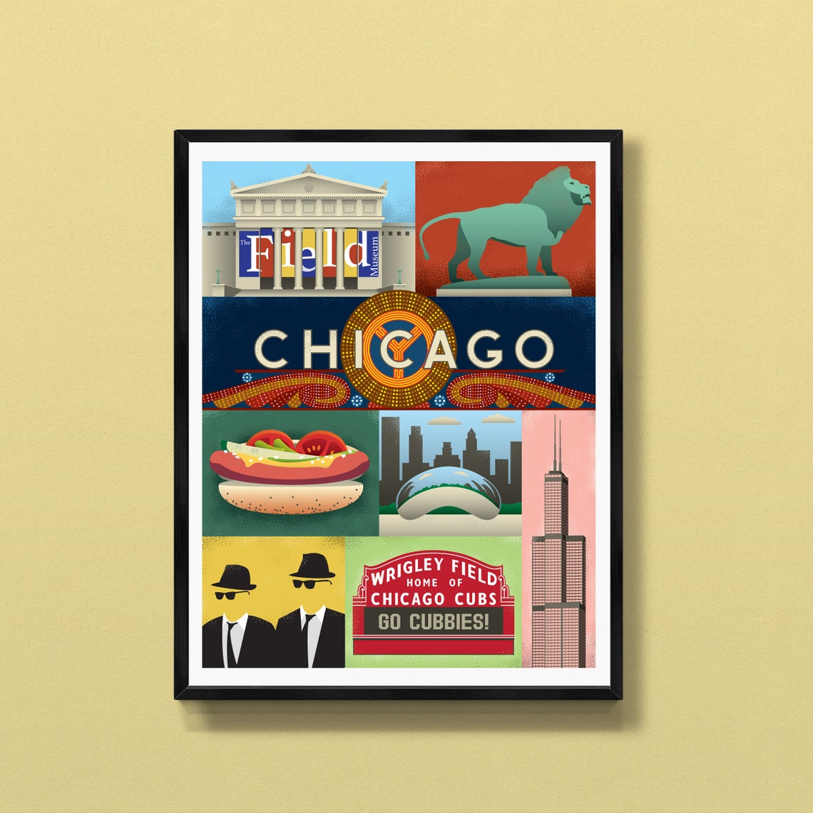 Chicago poster Chicago gifts Chicago decor Chicago Etsy
