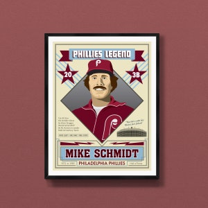 Mike Schmidt art print | Philadelphia Phillies poster | Philly sports souvenir | Philadelphia gift | Veterans Stadium | Harry Kalas