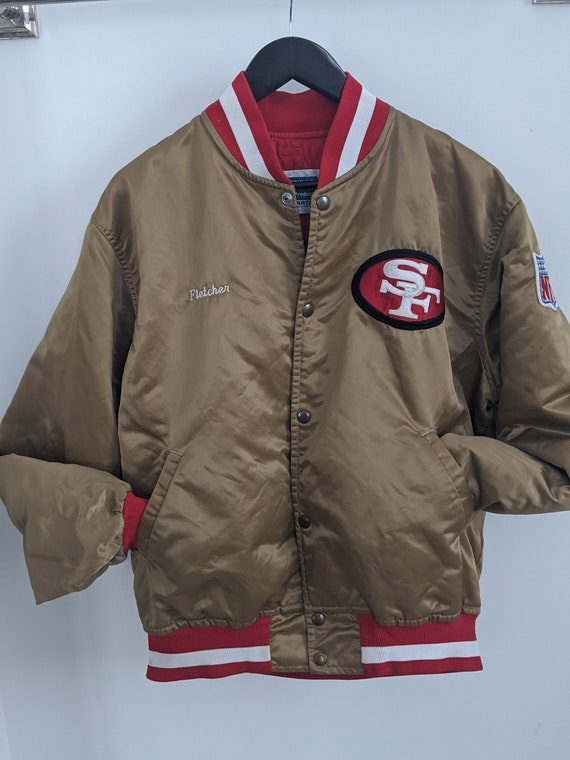 Rare Vintage San Francisco 49ers Starter Bomber Jacket Red Gold