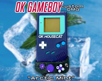 Custom Ok Gameboy "Switch" (Arctic Mint) - Modded DMG Retro Gaming Console