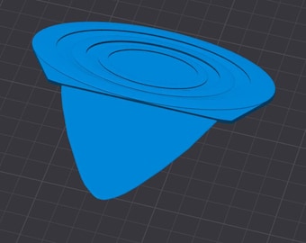 GripAssist XL Oversized Guitar Pick – STL File Download for 3D Printing (Noncommercial Use License)