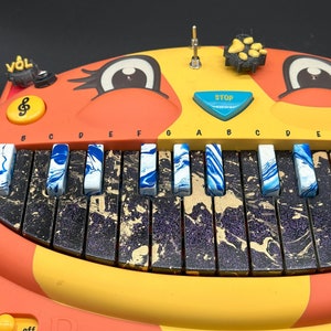 circuit bent MEOWSIC cat piano LIMITED EDITION series of 4 Blue/Gold