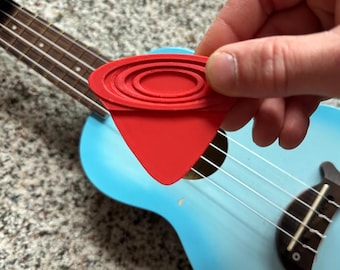 GripAssist Oversized Ukulele Pick – STL File Download for 3D Printing (Noncommercial Use License)