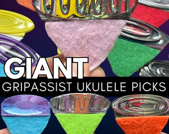 GripAssist Oversized Ukulele Pick - Ideal for Beginners, Children, and Limited Mobility - Teacher Approved, Non-Slip Grip