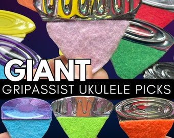 GripAssist Oversized Ukulele Pick: Non-Slip Beginner-Friendly Design
