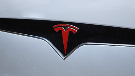 Tesla Model X Front Tesla T Logo Accent Chrome Delete