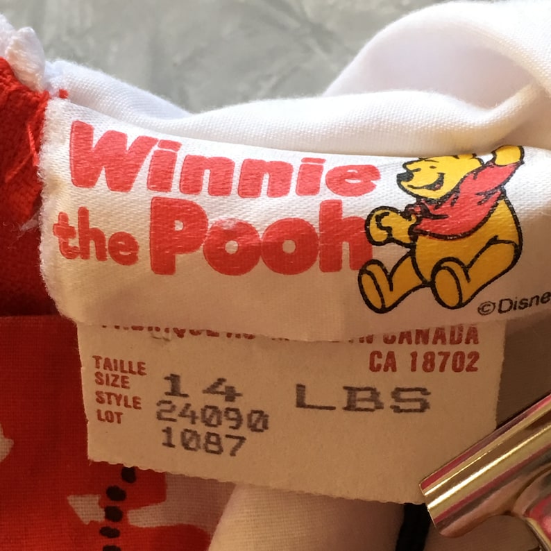 Vtg 1980/'s Winnie The Pooh brand toddler girl sailor romper