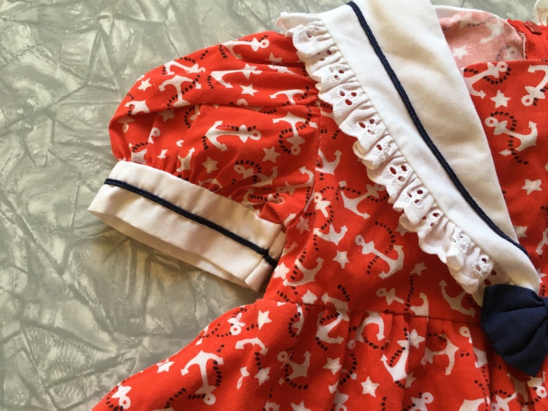 Vtg 1980/'s Winnie The Pooh brand toddler girl sailor romper