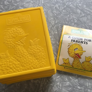 1989 Sesame Street Early Learning Games Box with Card Sets / Instructions / Spinner Sleeve