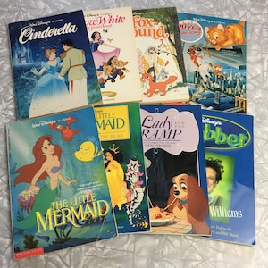 Lot of 8 80's/90's Disney Animated Novelizations/Film Adaptation Junior Novels