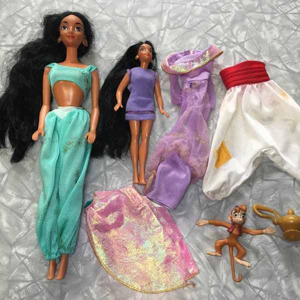 1993 Disney's Aladdin Jasmine Barbie Dolls + Acessories