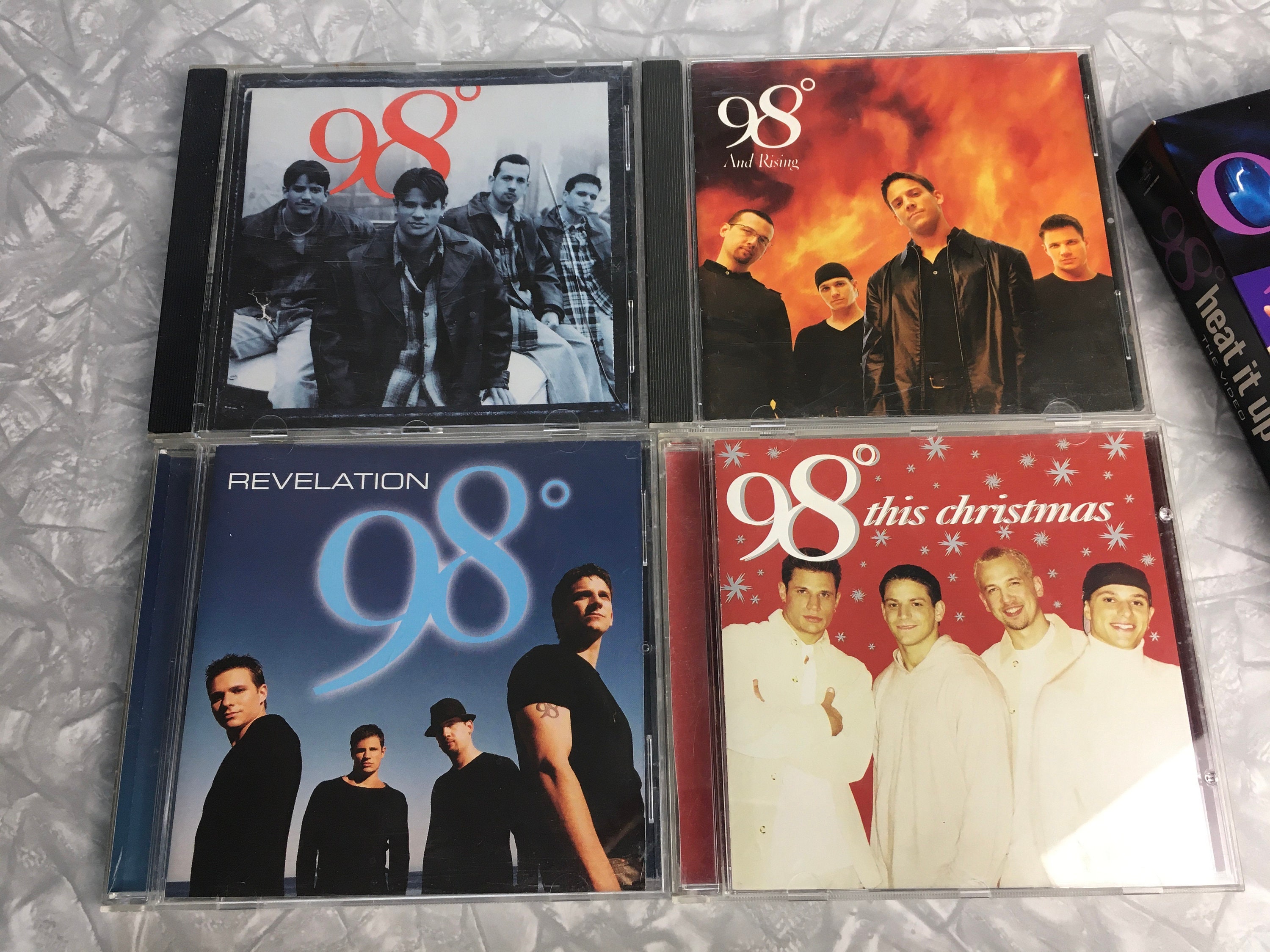 Lot of 4 98 Degrees Cd's Bonus VHS Tape 98 Degrees and Rising