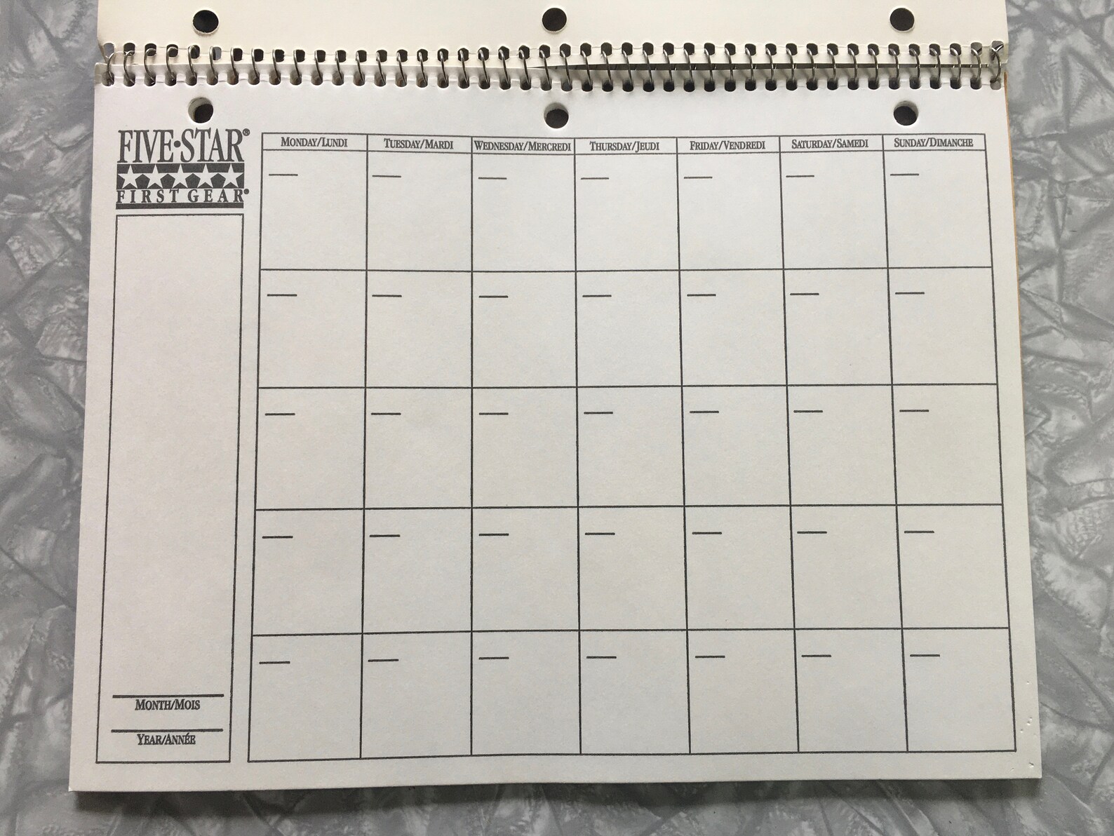 90's Five Star Monthly Planner Insert for 3 Ring Binder Etsy