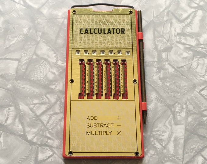 Vtg 1960's Mechanical Pocket Calculator Made in Japan magic Brain Etsy