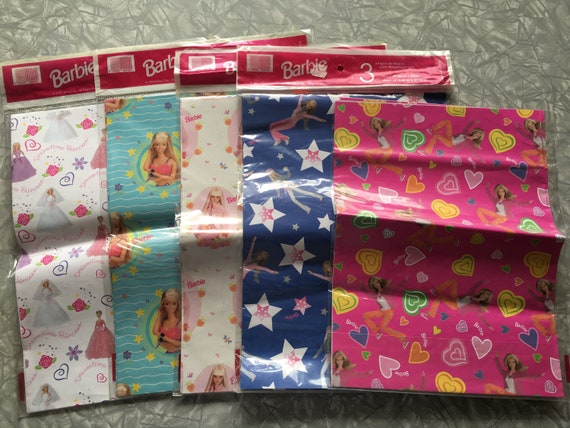 barbie wrapping paper
