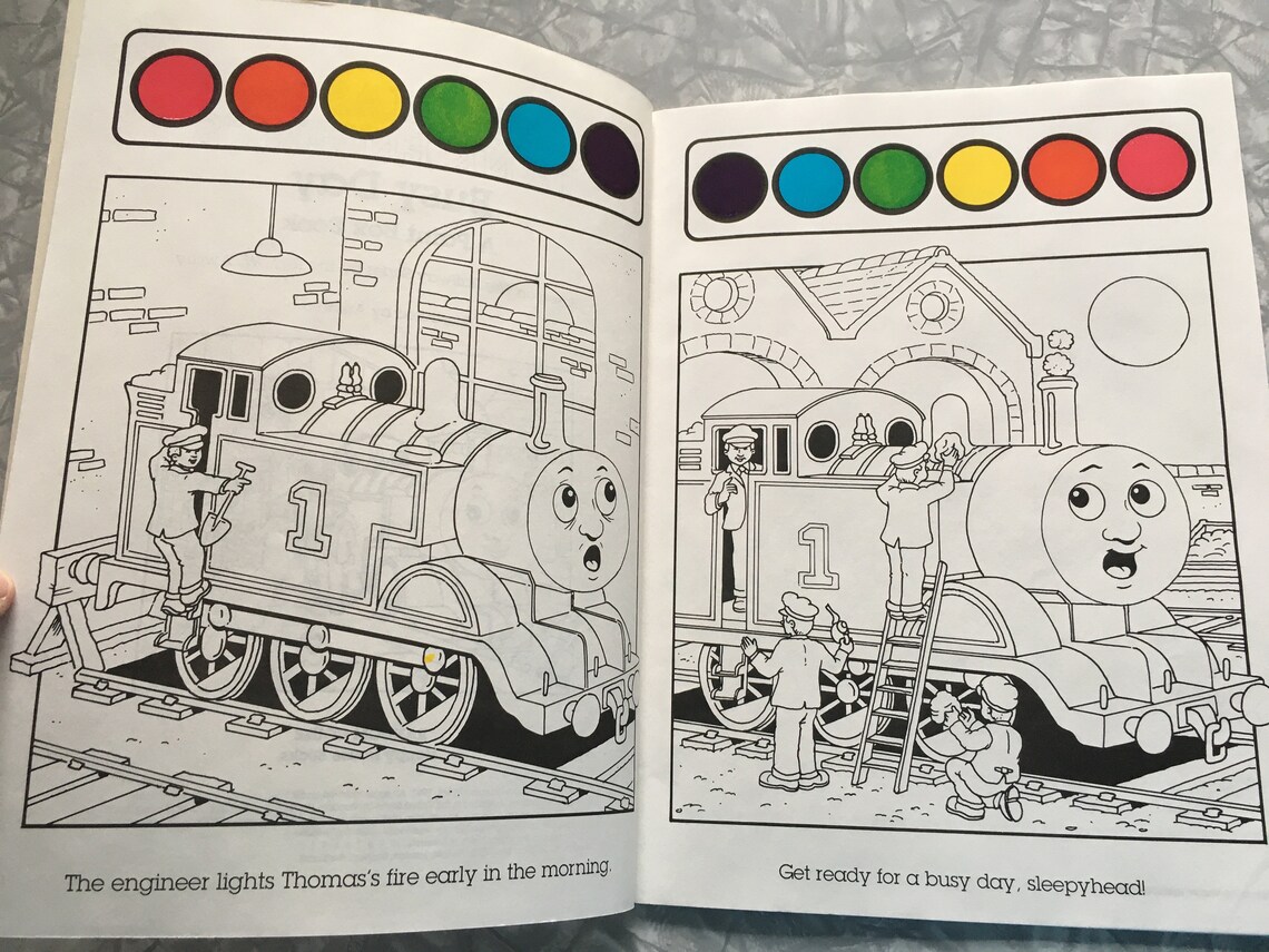 Lot of 2 1993 Thomas The Tank Engine & Friends Paint Box Books Etsy