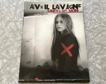 2004 Avril Lavigne "Under My Skin" Piano/Vocal/Guitar Tab Songbook/Sheet Music - Hal Leonard