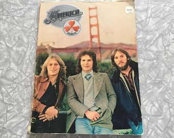 1975 America "Hearts" Sheet Music/Songbook - Seventies Bands
