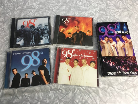 Lot of 4 98 Degrees Cd's Bonus VHS Tape 98 Degrees and Rising