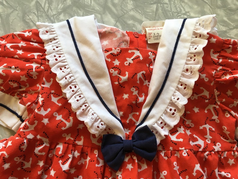 Vtg 1980/'s Winnie The Pooh brand toddler girl sailor romper