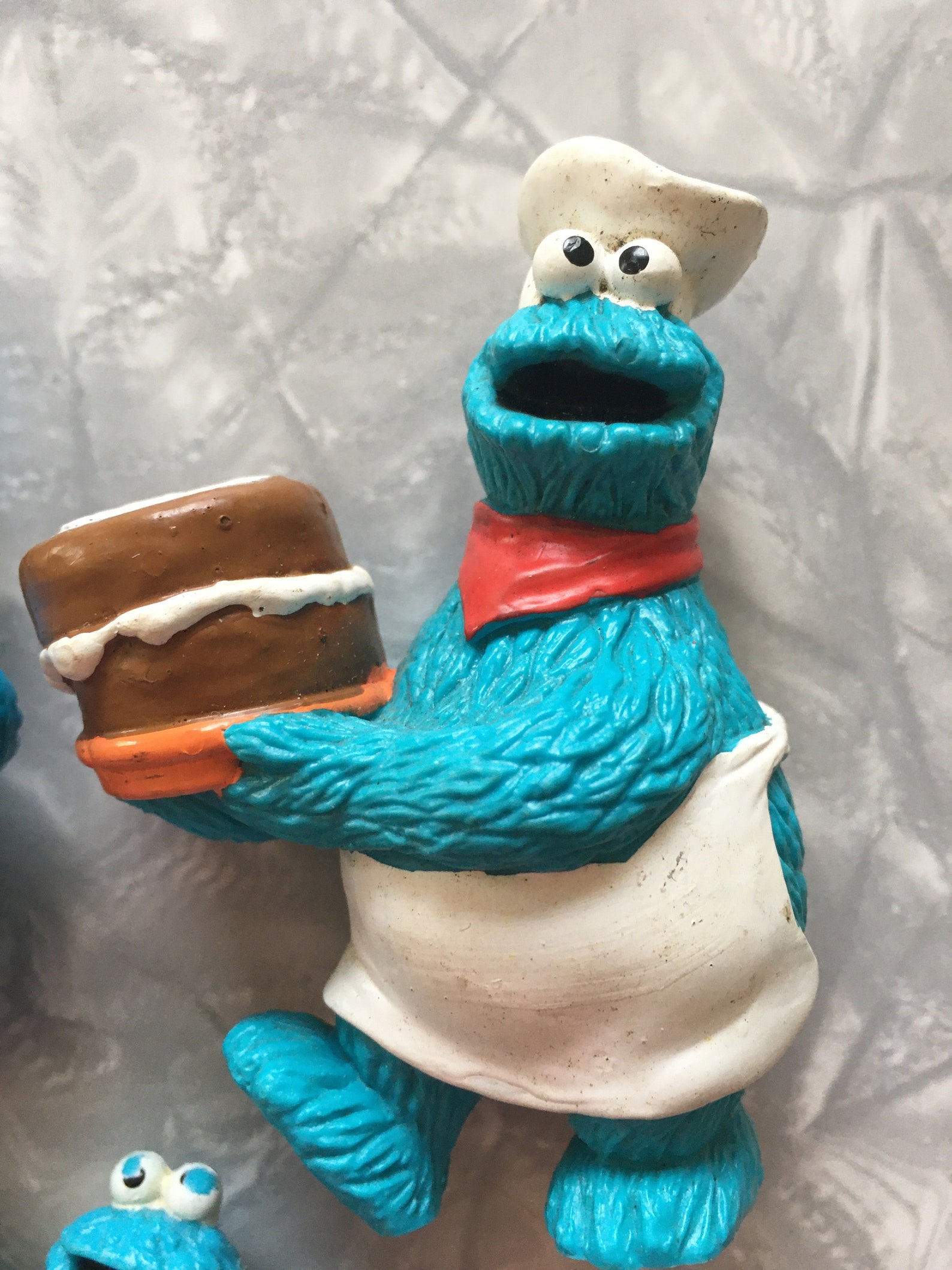 Lot of 6 Cookie Monster Vintage Figures Sesame Street Jim Etsy