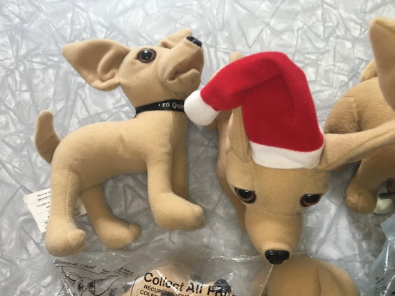 Lot of Taco Bell Chihuahua Plush Meal Toys Applause Brand 