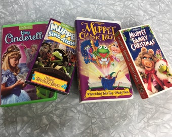 Lot of 4 1990's The Muppets VHS Tapes - Jim Henson Video