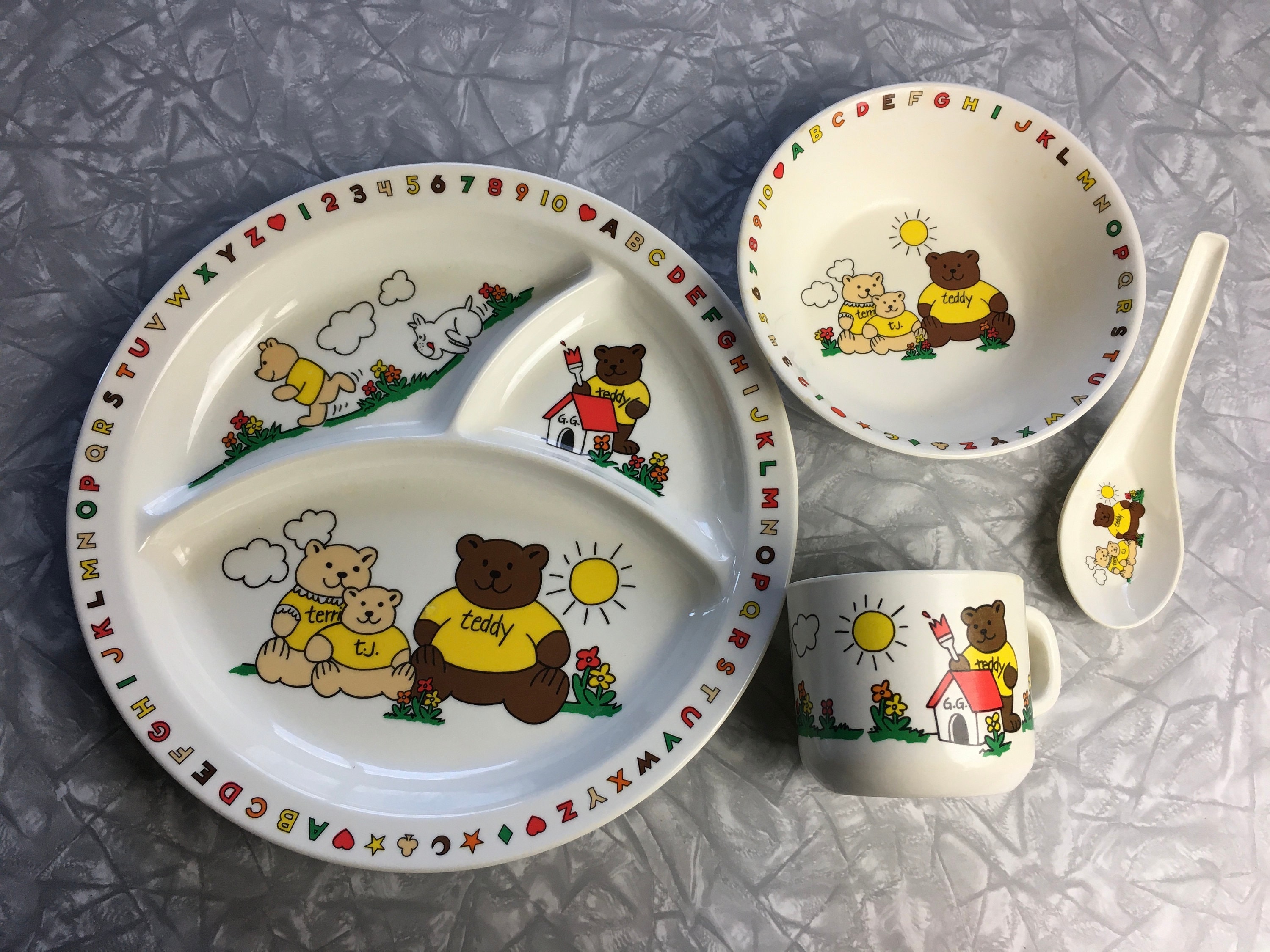 Kids melamine clearance plates