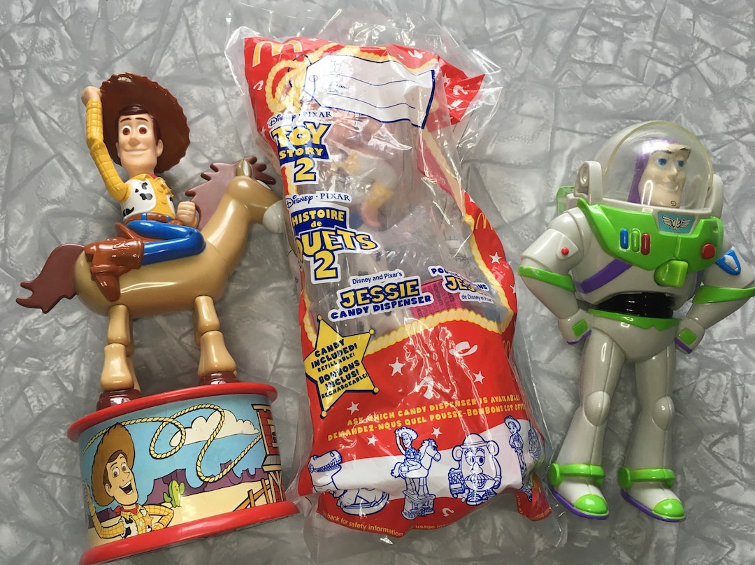 Lot of 3 Toy Story 2 Candy Dispensers Mcdonald's Happy Etsy