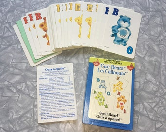 1983 Care Bears "Spell Bear!" Card Game - Canadian Bilingual - Parker Brothers