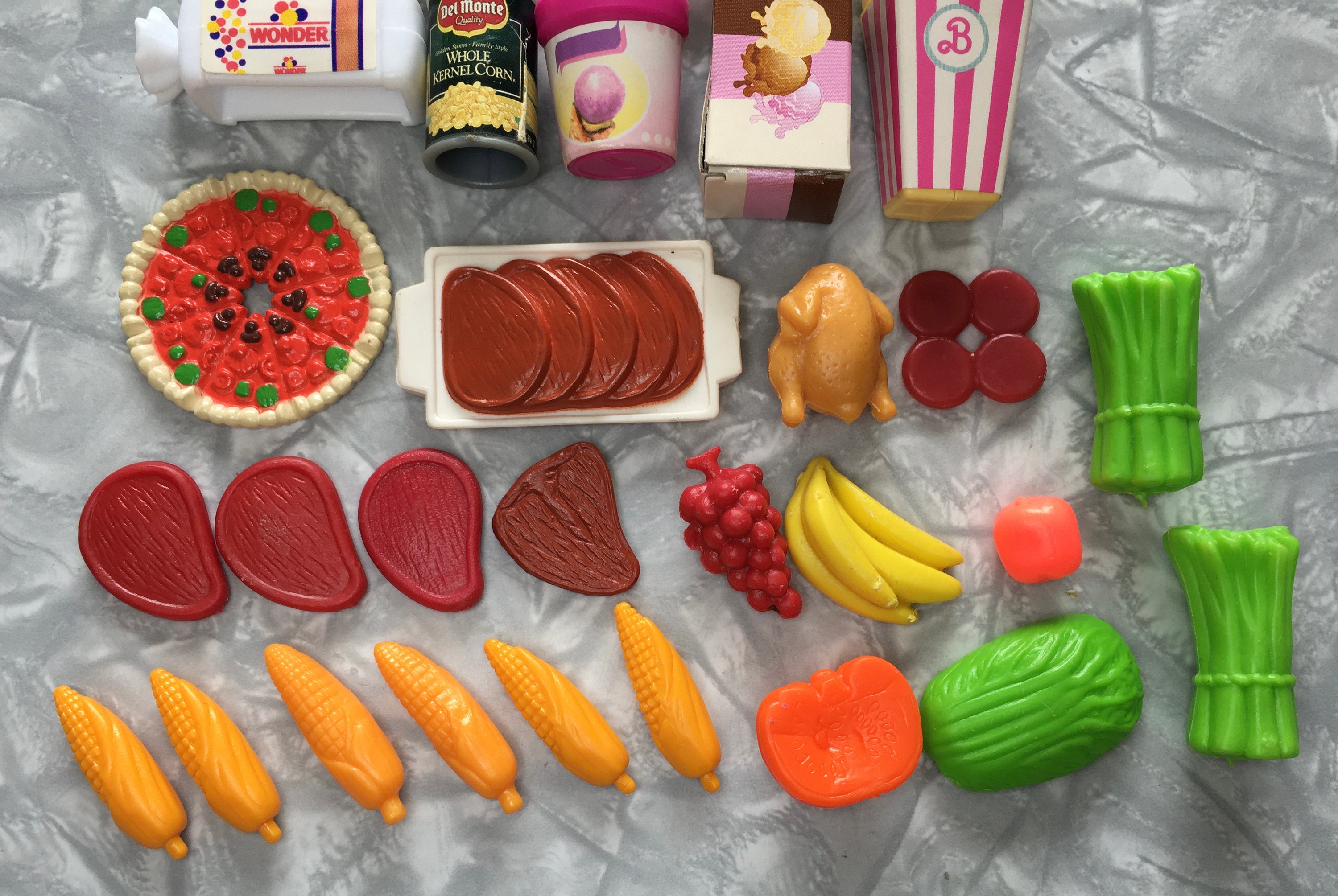 Barwa 33 items jogo de comida para barbie = 9 conjunto de alimentos de  sorvete + 10 conjunto de alimentos de bebidas + 8 conjunto de bolo e  sobremesa
