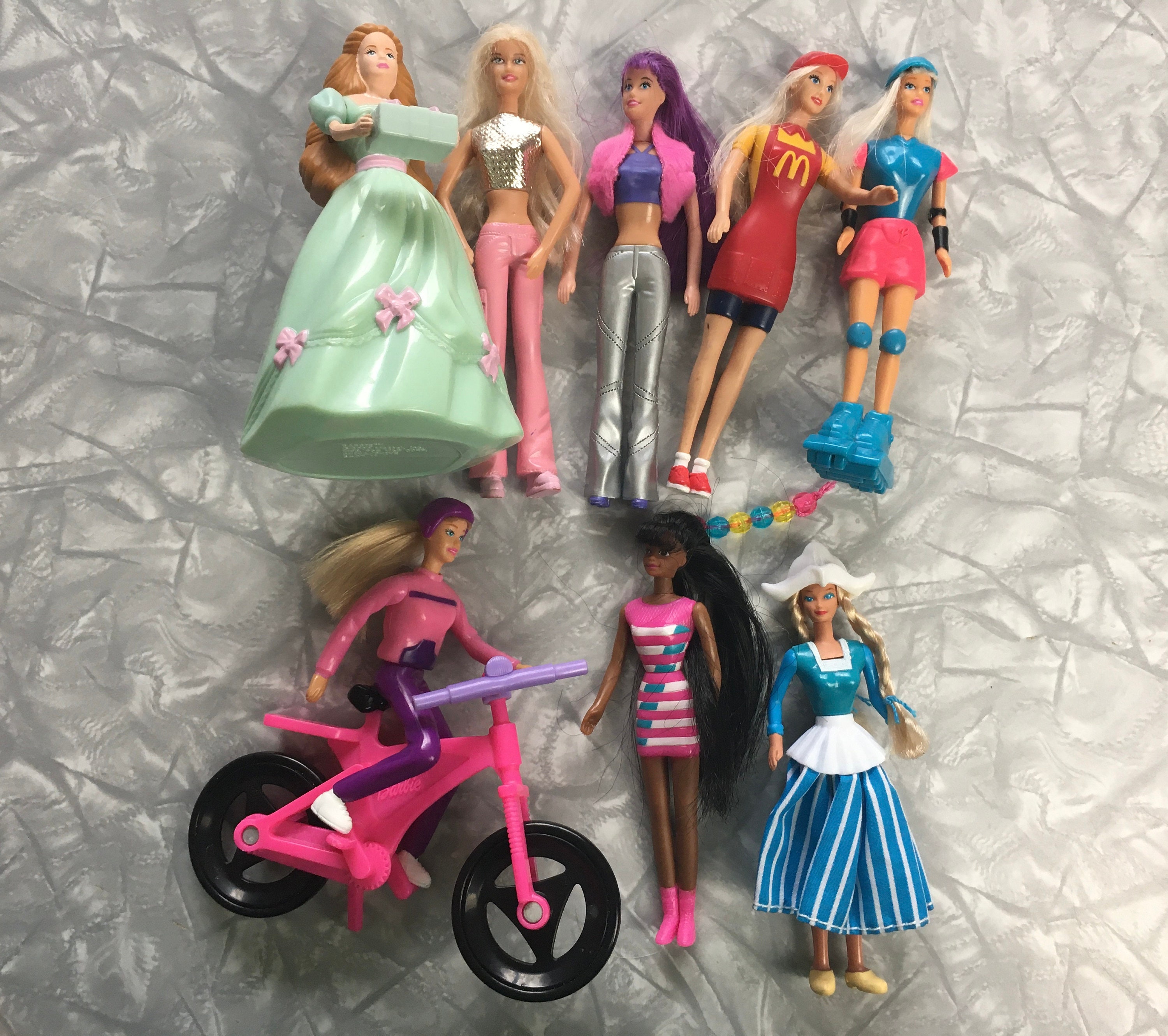 NEW FACTORY SEALED 2002 McDonald's HAPPY MEAL TOYS BARBIE COMPLETE SET OF 6 