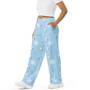 Figure Skating Ice Skating Pajama Pants Extra Long Etsy UK