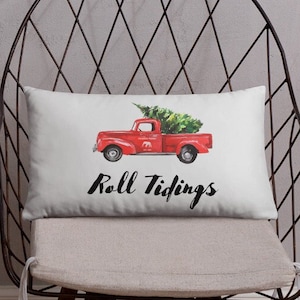 Roll Tidings Throw Pillow (Cover & Insert!)