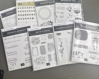 LIQUIDACIÓN - Lote de sellos Stampin' Up - 8 sets