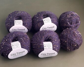 LIQUIDACIÓN - Hilo Knit Picks City Tweed Aran Weight - Morning Glory - 6 madejas