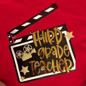 Hollywood Theme Educator | Horray for Hollywood Inspired | Film Movie | Educator Gift | School Year | Instructor | Tutor | Elementary