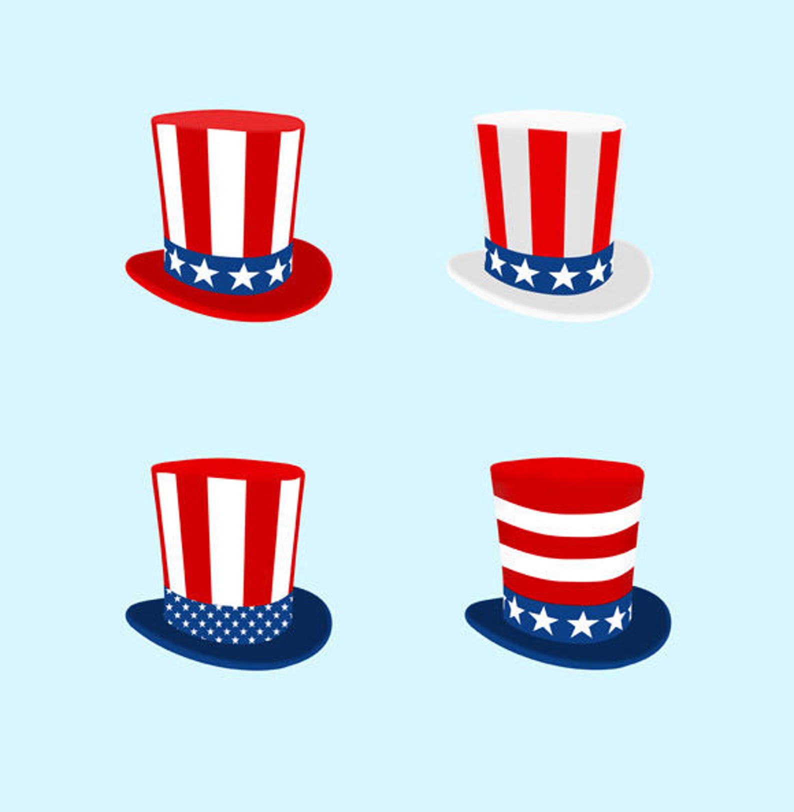 Independence Day Hats 4th of July Patriotic Celebration  Etsy